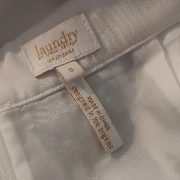 Laundry by Shelli Segal Blue and White Midi Pencil Skirt Size 8 EUC - Picture 9 of 11